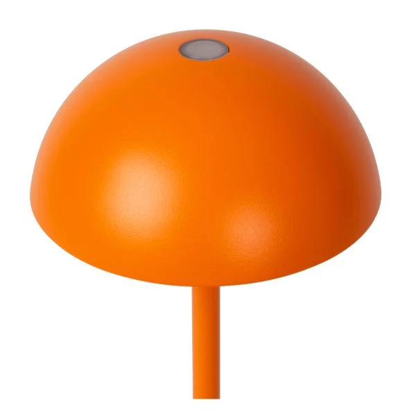 Lucide JOY - Rechargeable Table lamp Outdoor - Battery - Ø 12 cm - LED Dim. - 1x1,5W 3000K - IP54 - Orange - detail 2